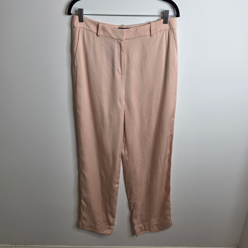 J.Crew Tapered Trousers Womens 10T Pink Lyocell Twill